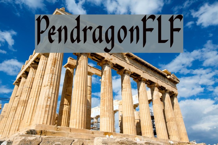PendragonFLF Font examples