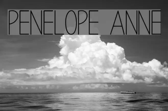 Penelope Anne Font examples