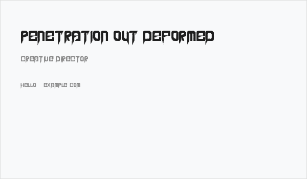 Penetration Out Deformed Business Card