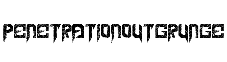 Penetration Out Grunge  font caratteri gratis