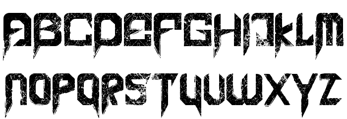 Penetration Out Grunge Font LOWERCASE