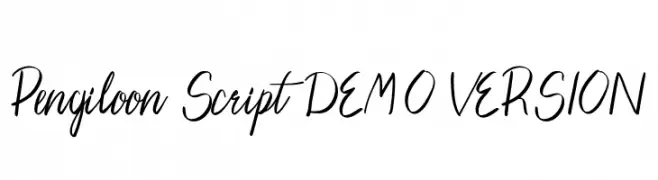 Pengiloon Script [DEMO VERSION]  Скачать бесплатные шрифты