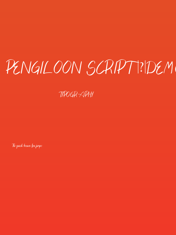 Pengiloon Script [DEMO VERSION] Poster