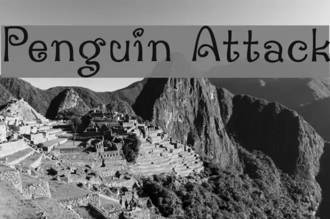 Penguin Attack Font examples