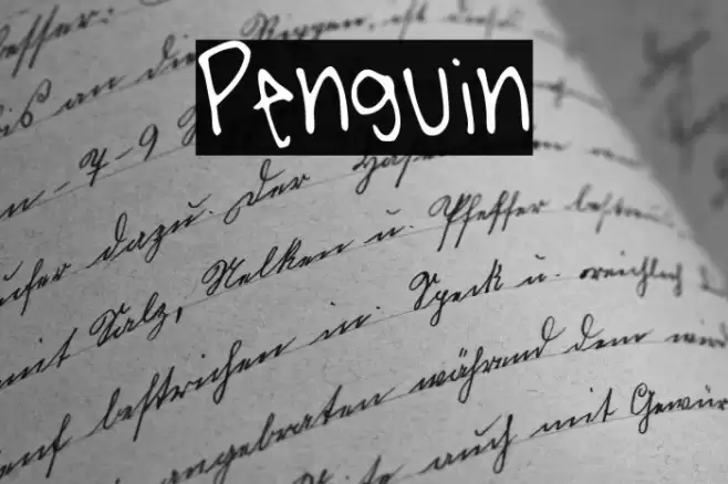 Penguin Font examples