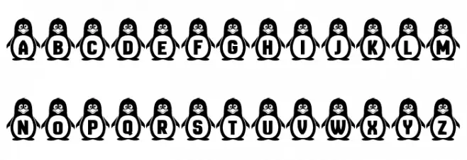 Penguins Regular Schriftart Groß