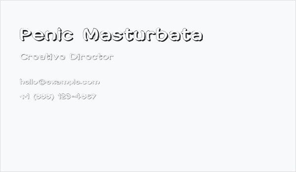 Penic Masturbata Business Card
