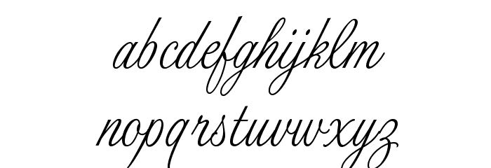 PeninsulaScriptOpti-Three Font LOWERCASE