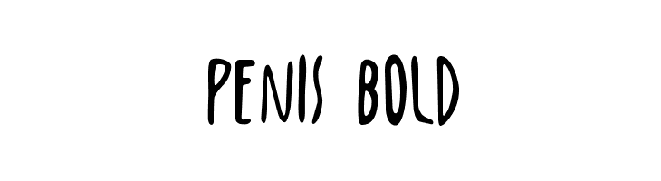 Penis Bold Font