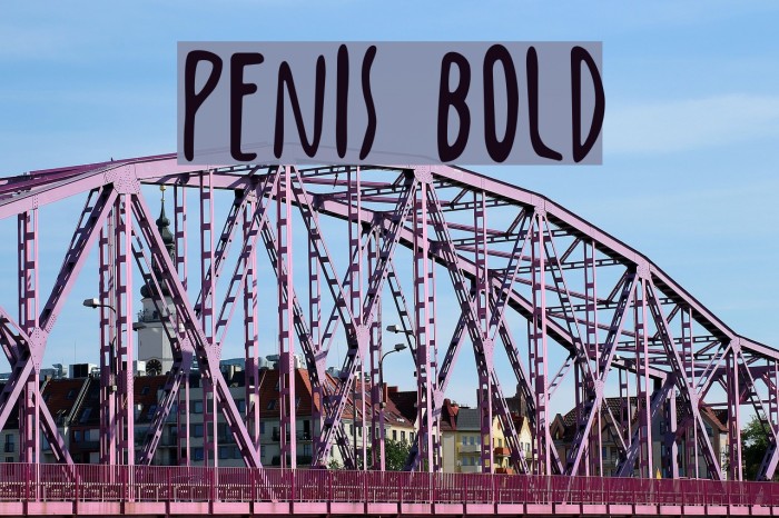 Penis Bold Font examples