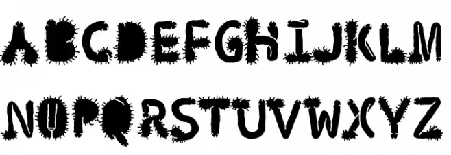 Penis Typography Black Fuentes MAYÚSCULAS