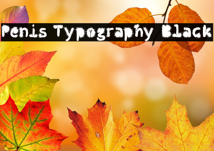 Penis Typography Black Example 1