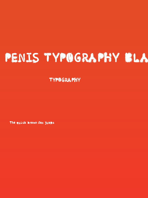 Penis Typography Black Poster