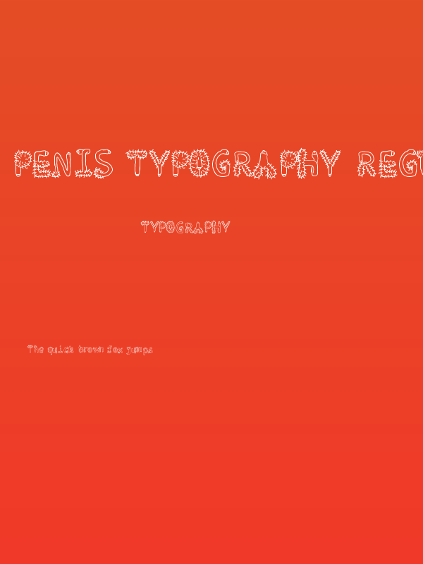 Penis Typography Regular Poster