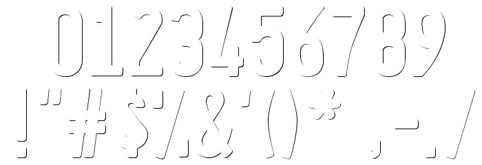 Penitentiary Gothic Shadow Font OTHER CHARS