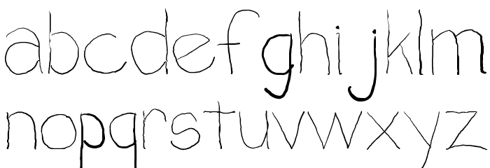 Penmanship: B- Font LOWERCASE