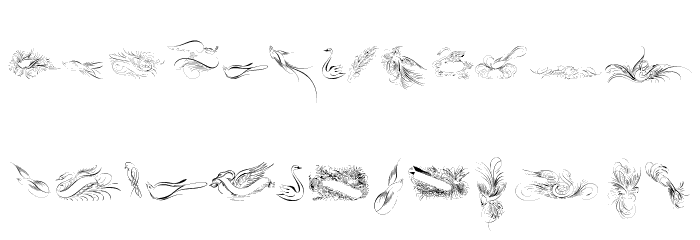 Penmanship Birds Free Font LOWERCASE