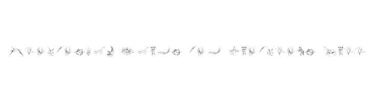 Penmanship Birds and Ornaments Free Font