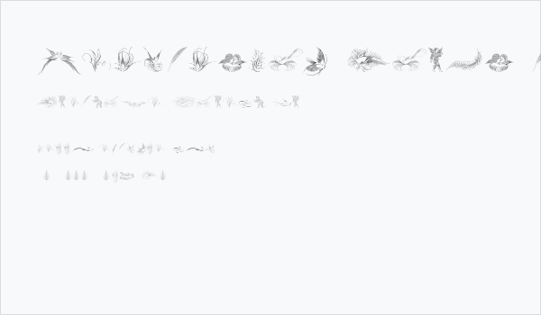 Penmanship Birds and Ornaments Free Business Card