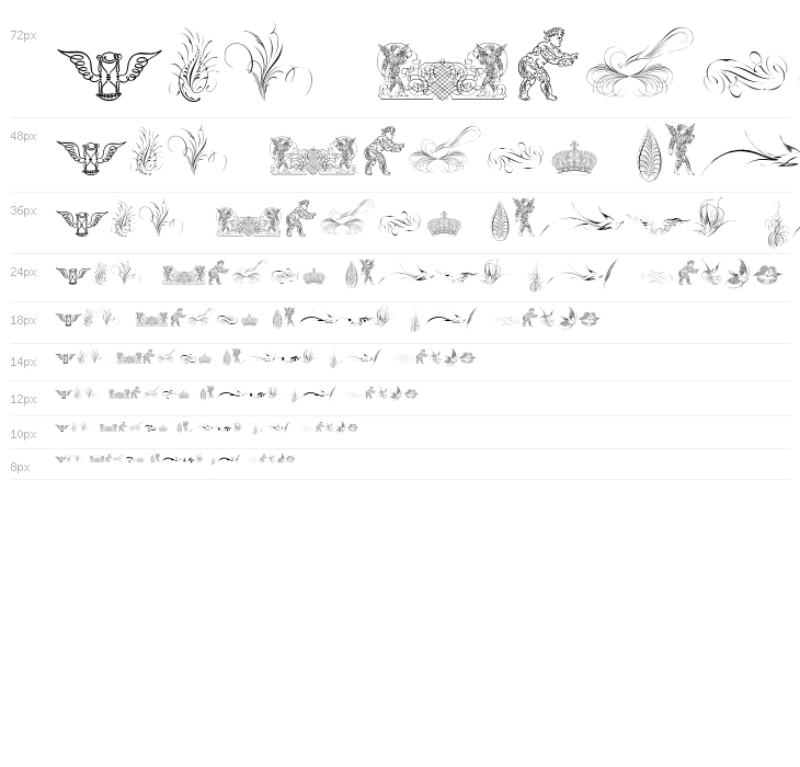 Penmanship Birds and Ornaments Free Waterfall