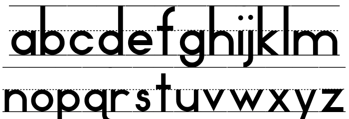 Penmanship Ledger Font LOWERCASE