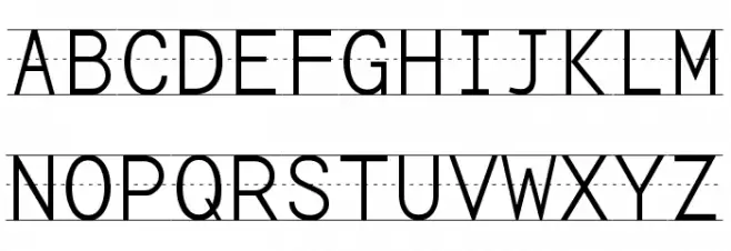 Penmanship Print Шрифта ВЕРХНИЙ