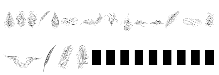 PenmanshipFeathers Font LOWERCASE