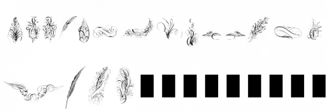 PenmanshipFeathers Fonte MAIÚSCULAS