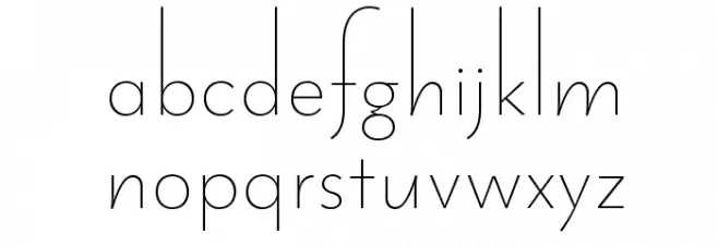 Penna Schriftart Kleinbuchstaben
