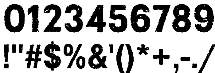 Penny Lane Corroded Bold Font OTHER CHARS