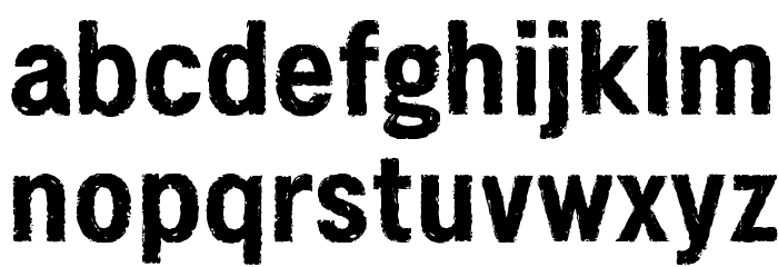 Penny Lane Corroded Bold Font LOWERCASE