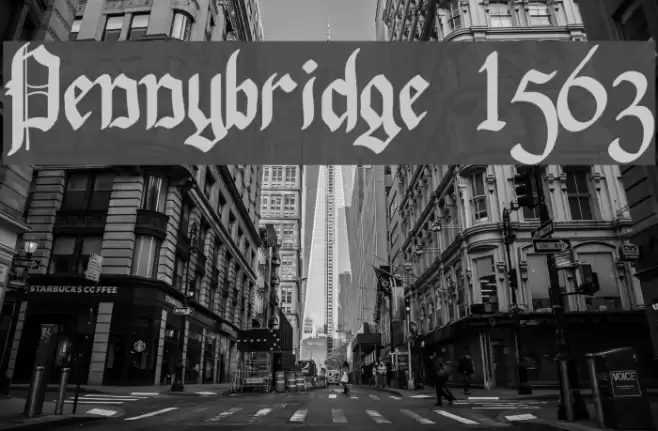 Pennybridge 1563 Font examples