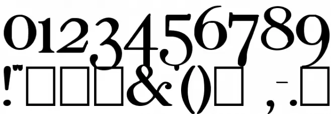 Penshurst Bold Caratteri ALTRI CARATTERI