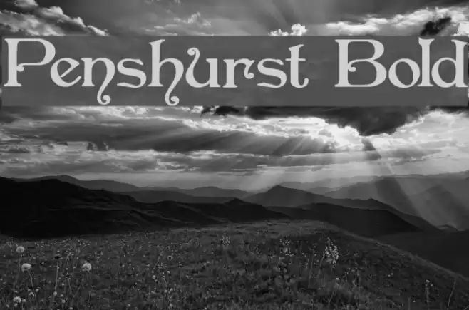 Penshurst Bold Caratteri examples