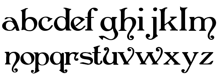 Penshurst Bold Font LOWERCASE