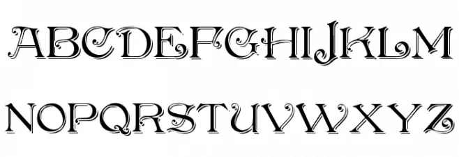 Penshurst_Shadow フォント 大文字