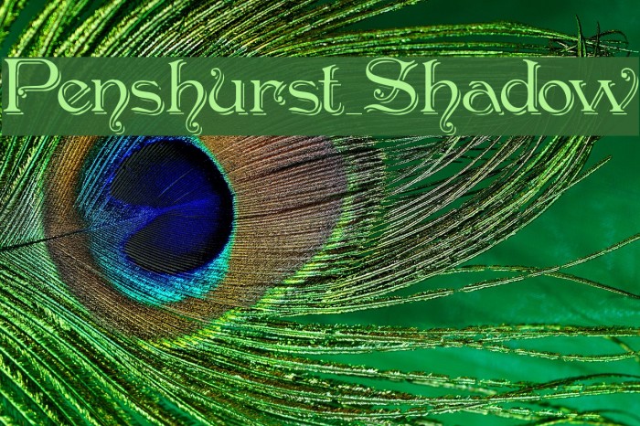 Penshurst_Shadow Font examples