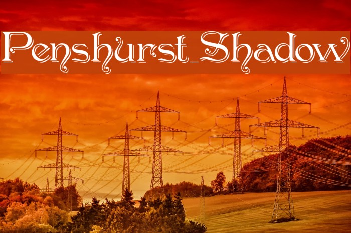 Penshurst_Shadow Font examples