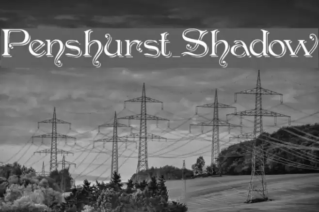 Penshurst_Shadow Caratteri examples