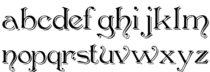Penshurst_Shadow Font LOWERCASE