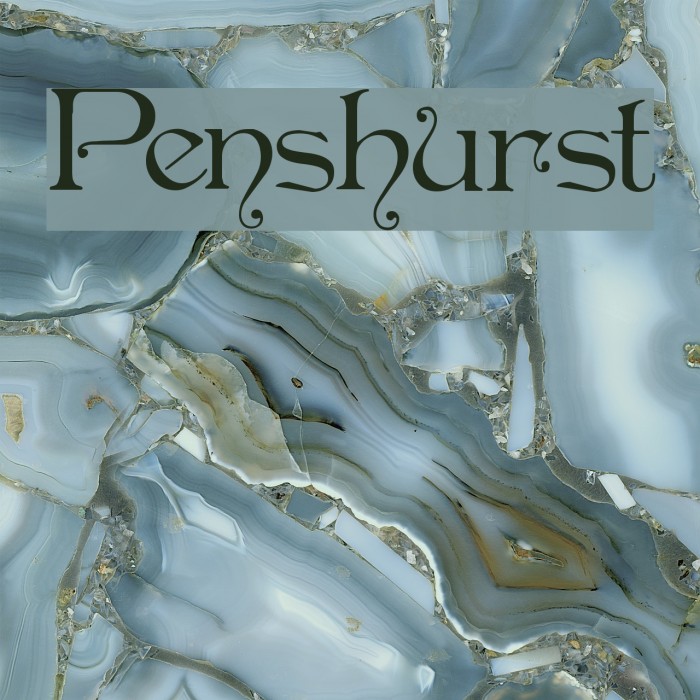 Penshurst Font examples