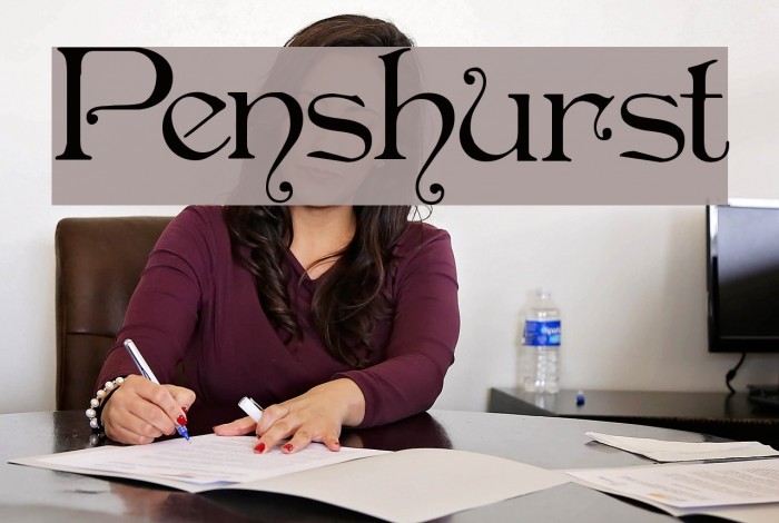 Penshurst Font examples