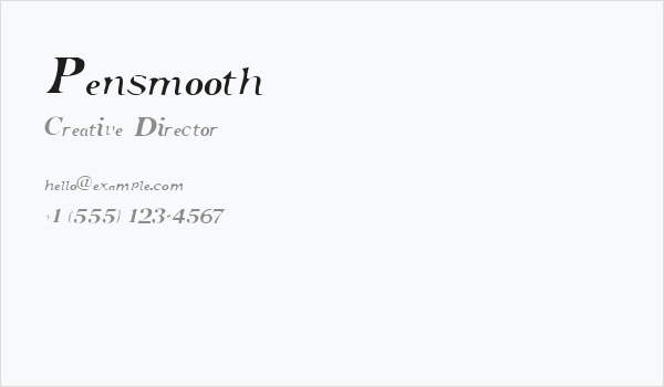Pensmooth Business Card