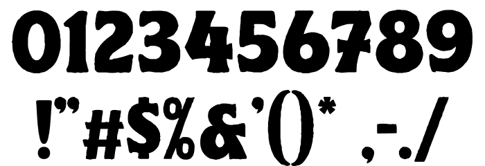 PensterBrossRoughDemo Font OTHER CHARS