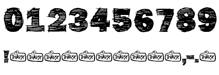 Penstriped Font OTHER CHARS