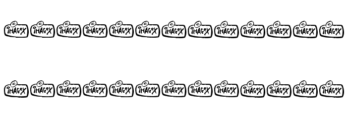Penstriped Font LOWERCASE