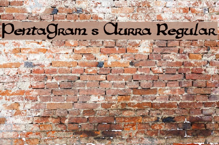 PentaGram s Aurra Regular Font examples