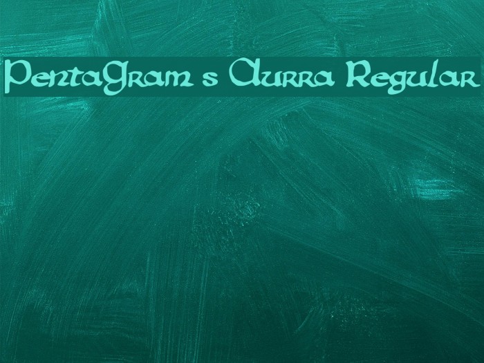 PentaGram s Aurra Regular Font examples