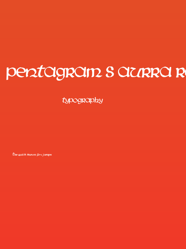 PentaGram s Aurra Regular Poster