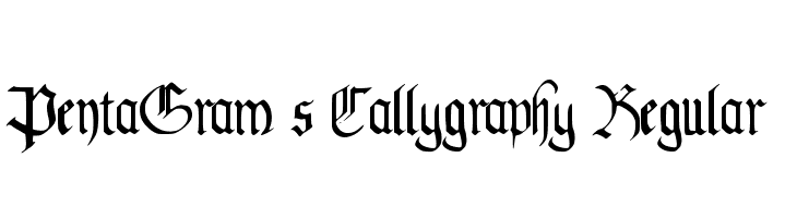 PentaGram s Callygraphy Regular Polices